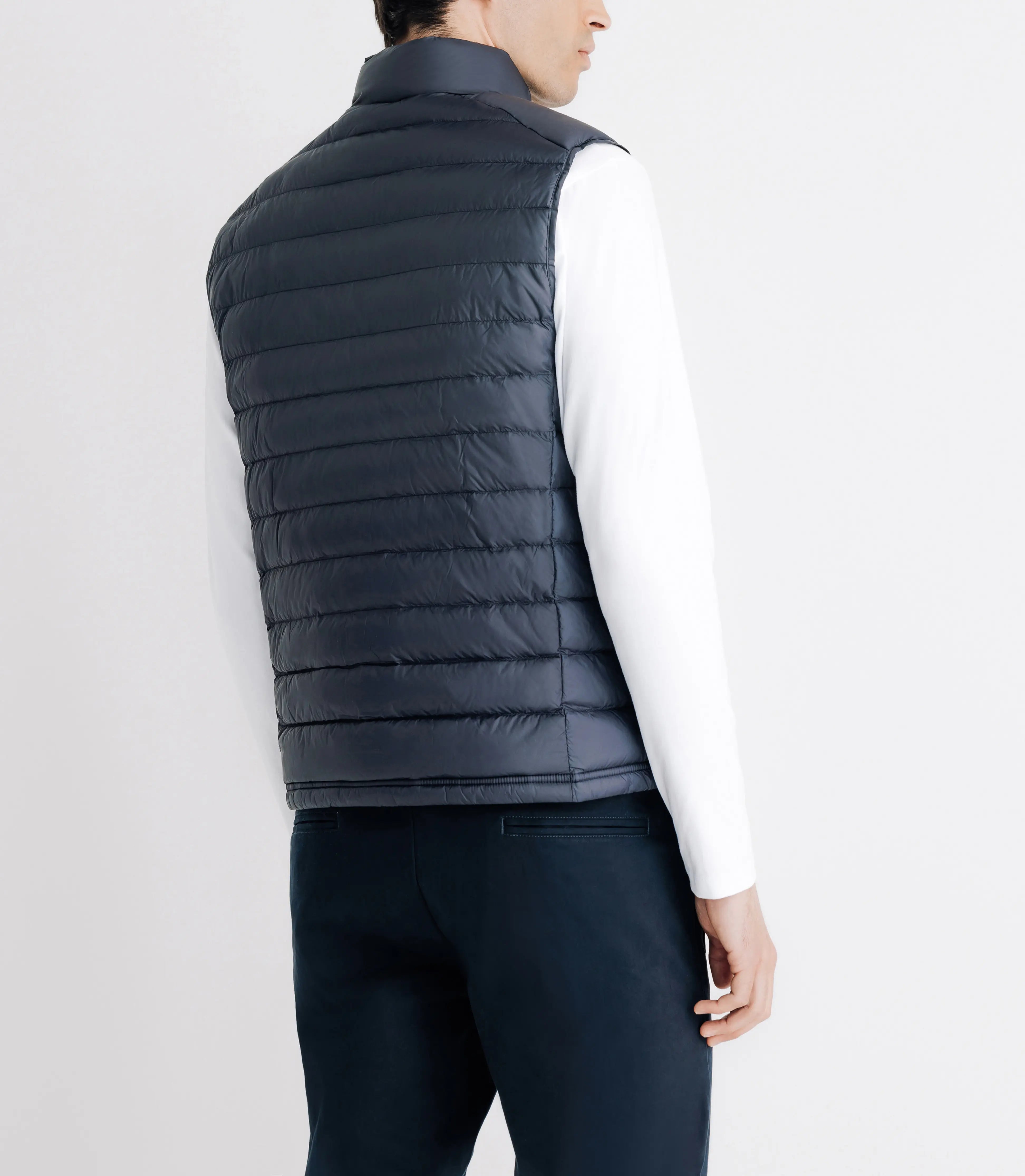 Doudoune sans manches col montant marine - IZAC