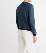 T-shirt col rond avec poche marine - IZAC