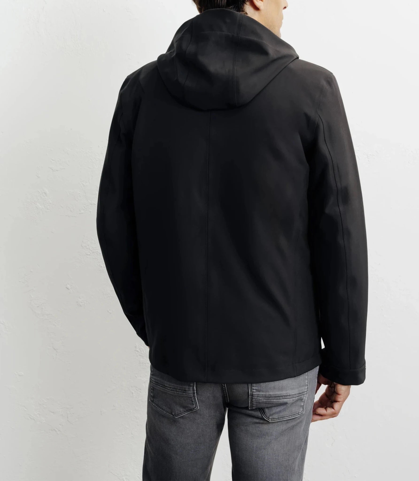 Black 3-in-1 short parka