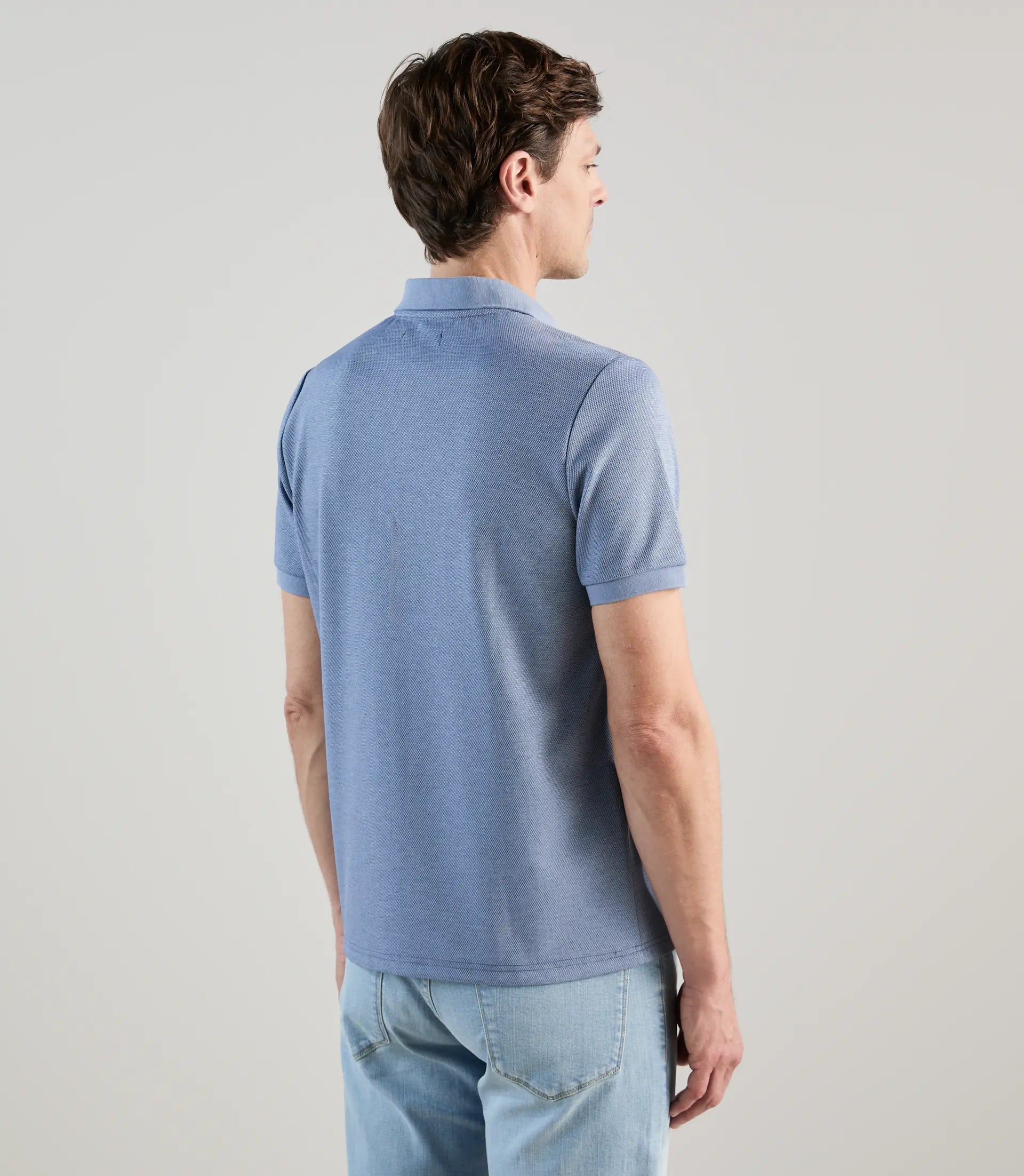 Polo col ouvert indigo - IZAC