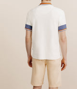 Polo buttoned with fishing tape