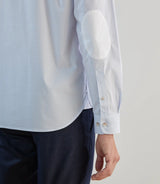 Chemise col mao avec coudières ciel - IZAC