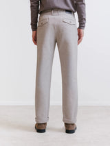 Pantalon flanelle beige clair