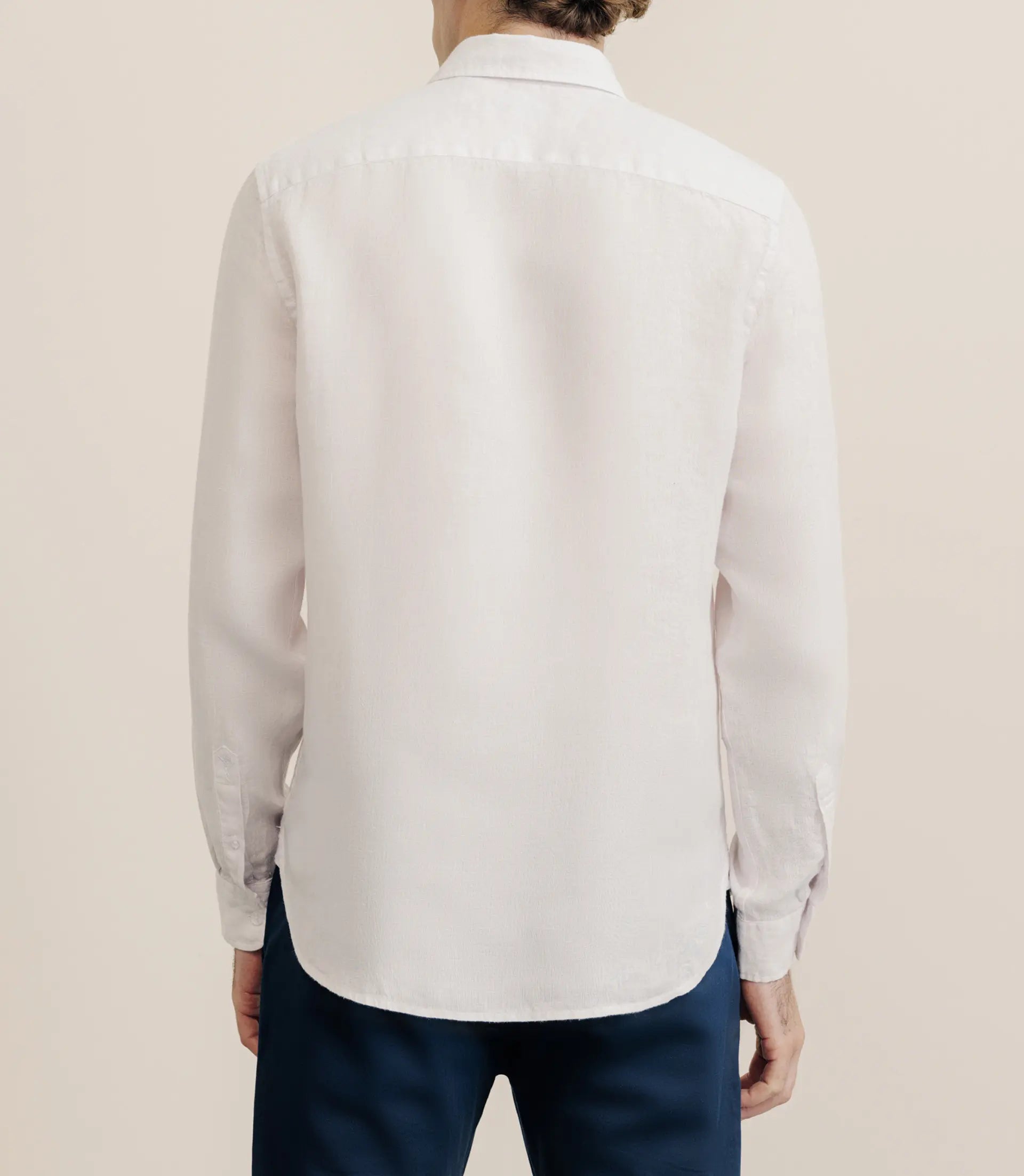 Chemise regular 100% lin rose - IZAC