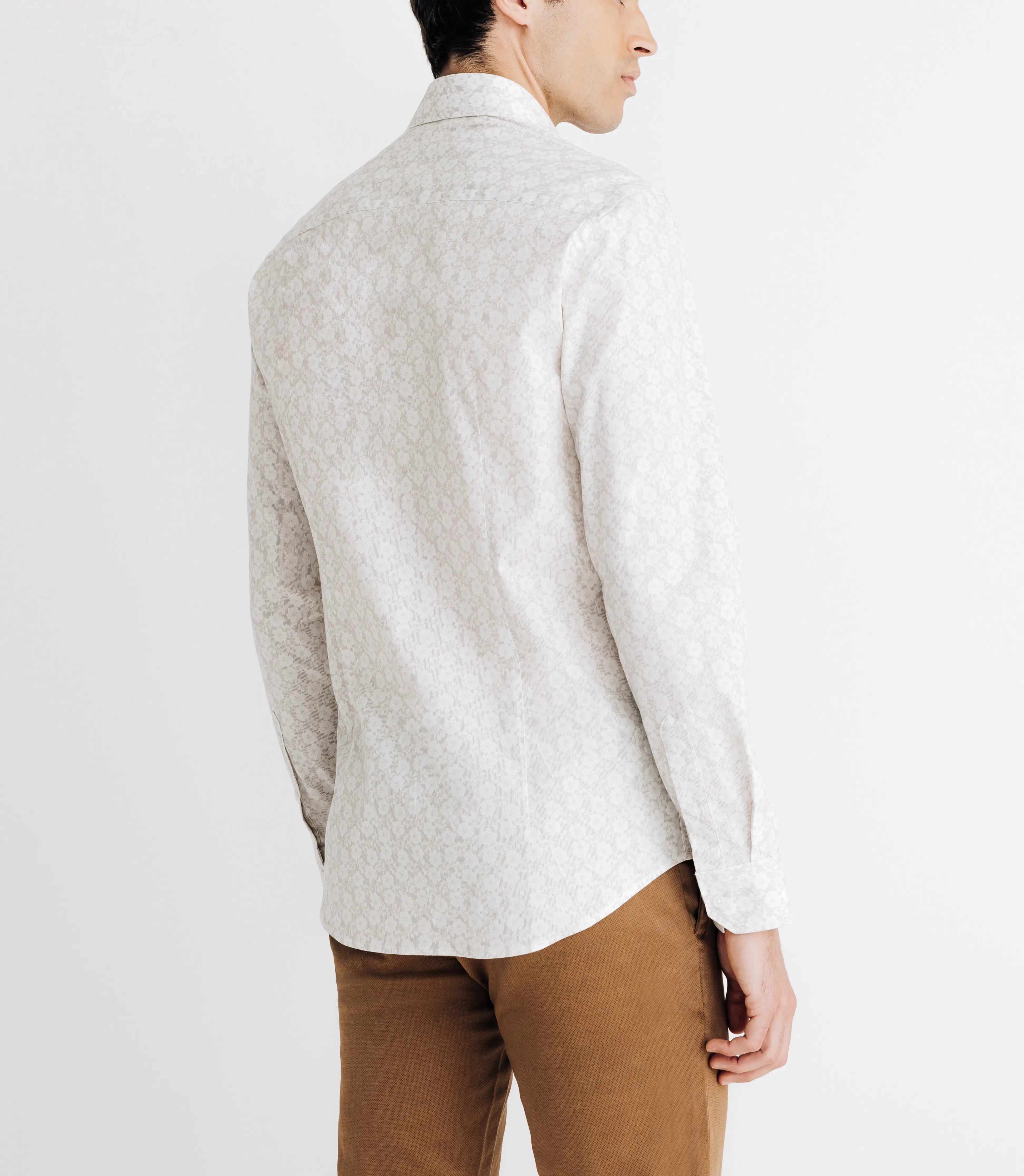 Chemise imprimée à fleurs beige - IZAC