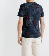 T-shirt à motifs manches courtes marine - IZAC