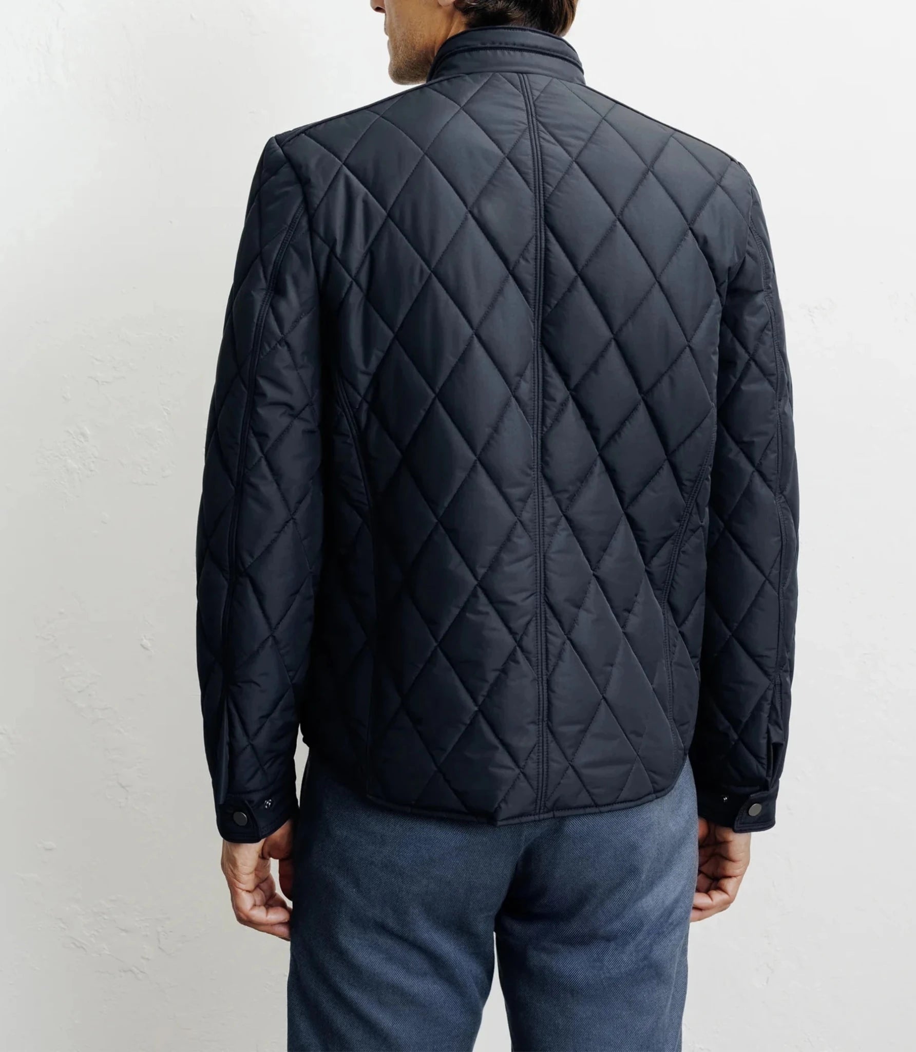 Blouson col chemise marine