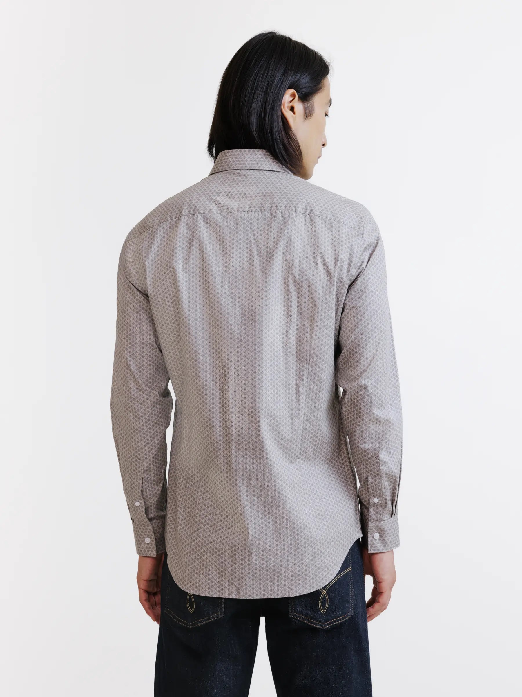Chemise fantaisie taupe