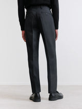 Black 100% Wool City Trousers