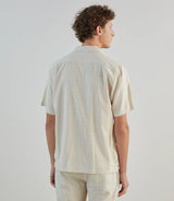 Chemise casual brodée beige - IZAC