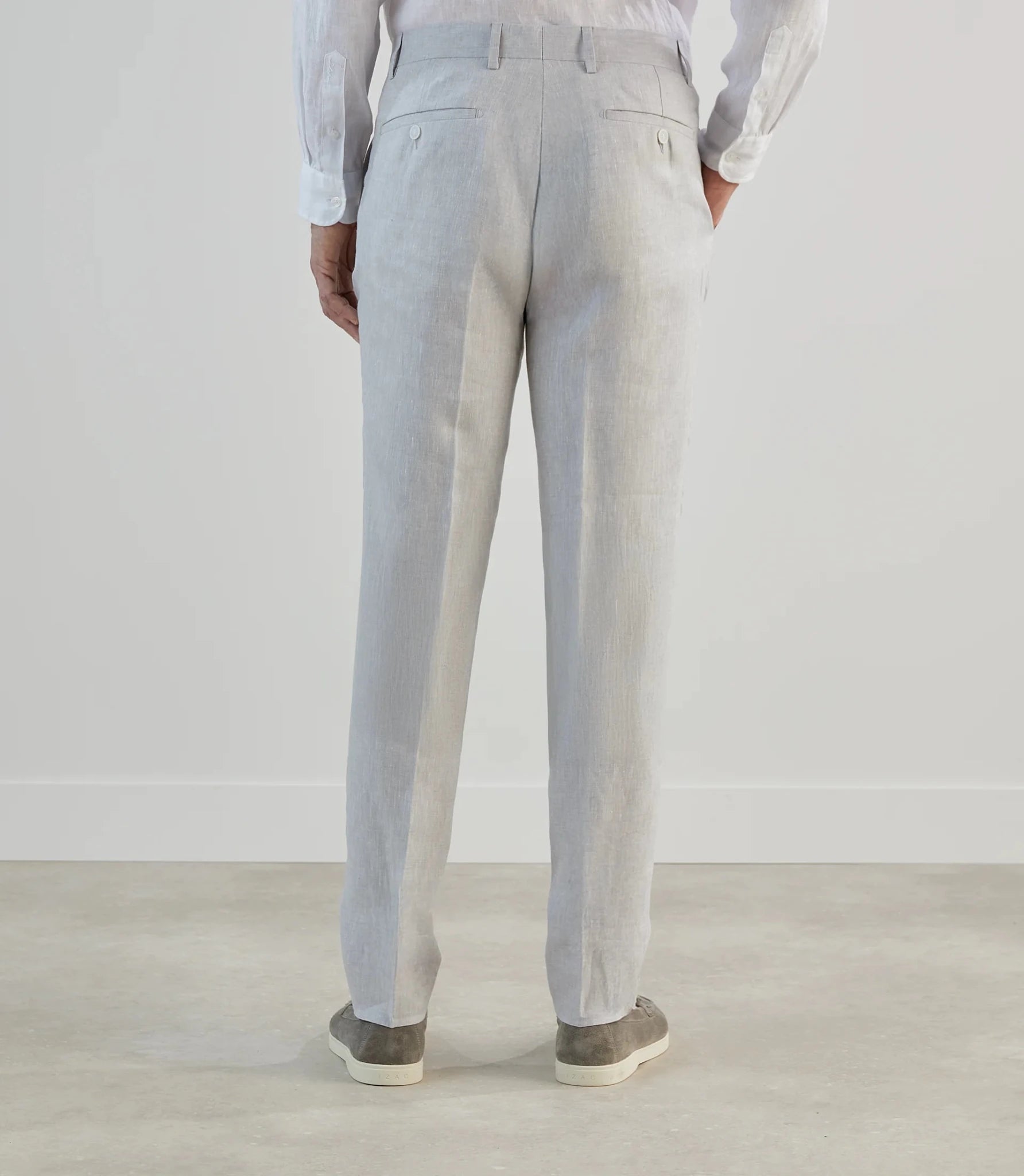 Pantalon ville 100% lin gris - IZAC