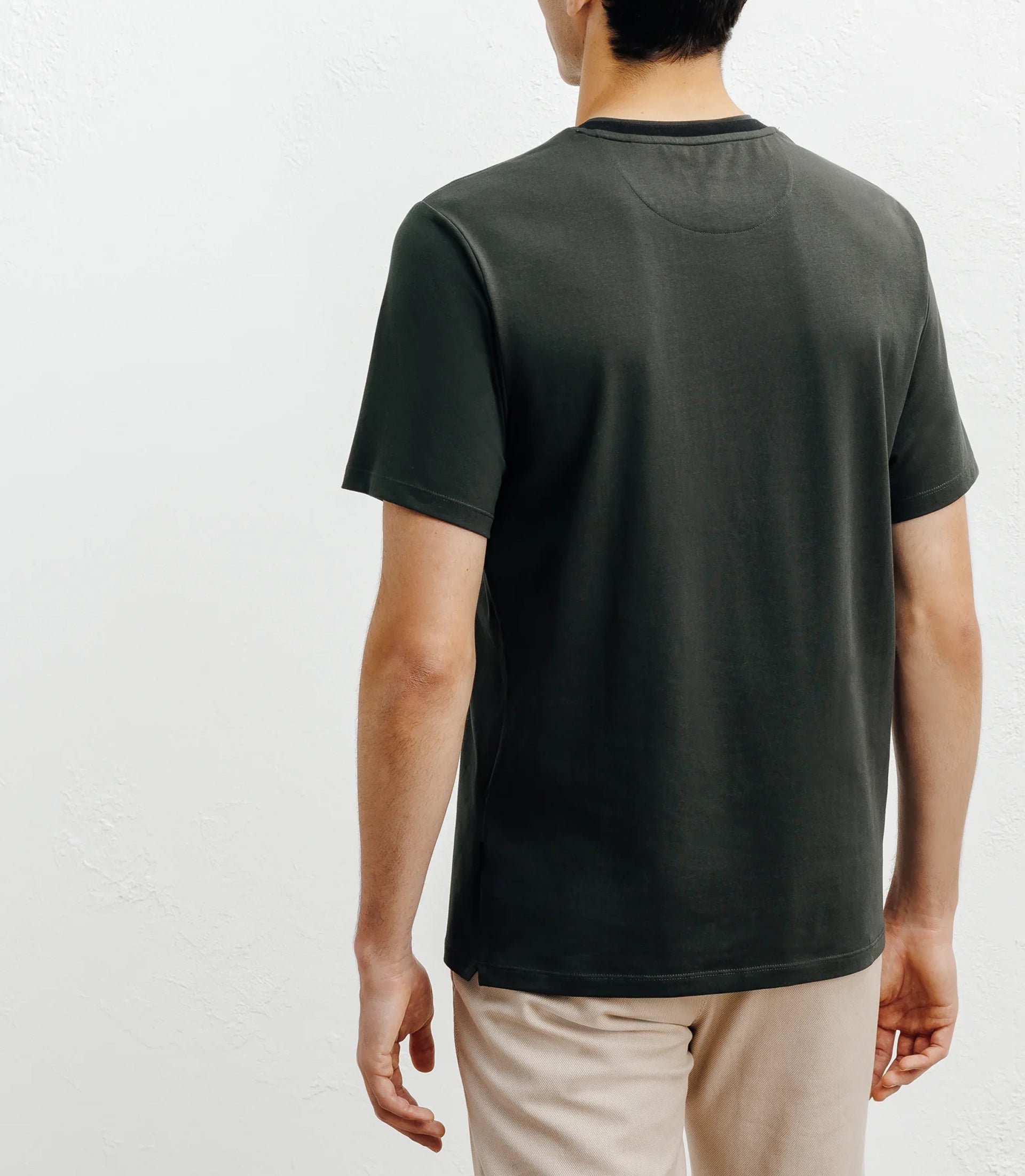 T-shirt col teddy kaki