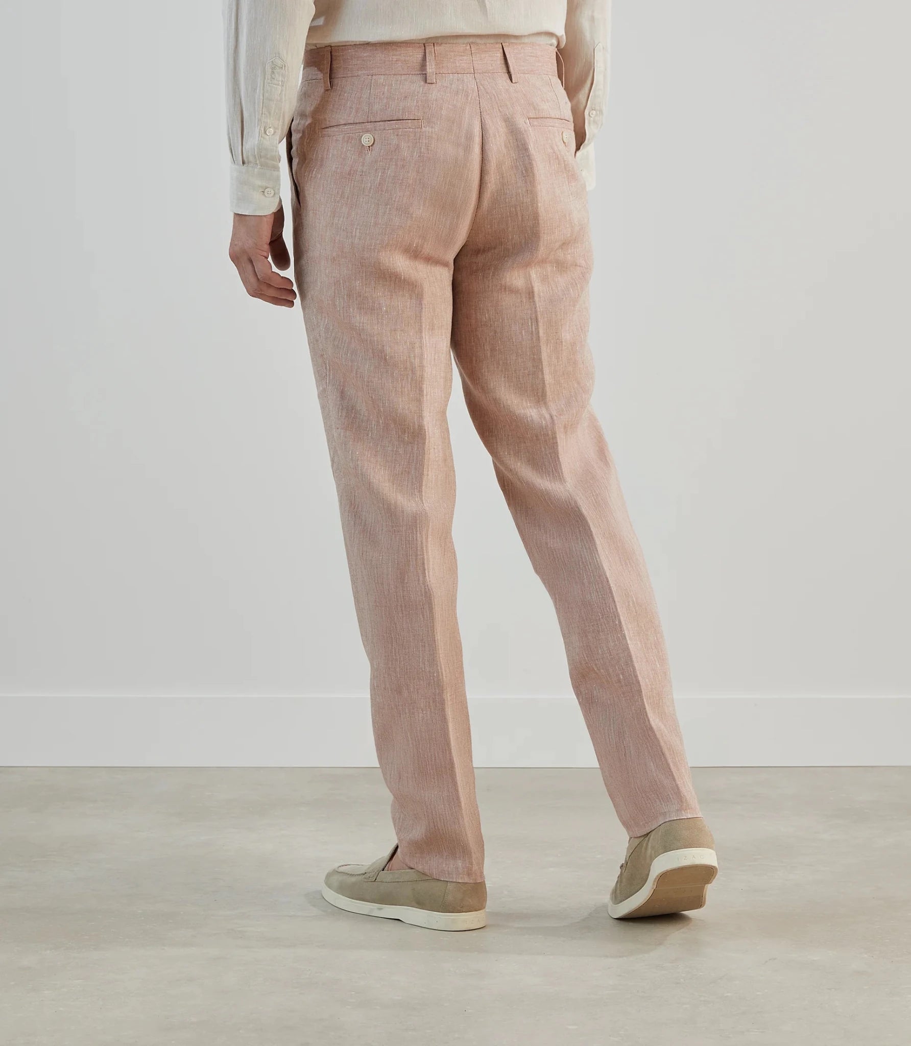 Pantalon ville 100% lin orange - IZAC