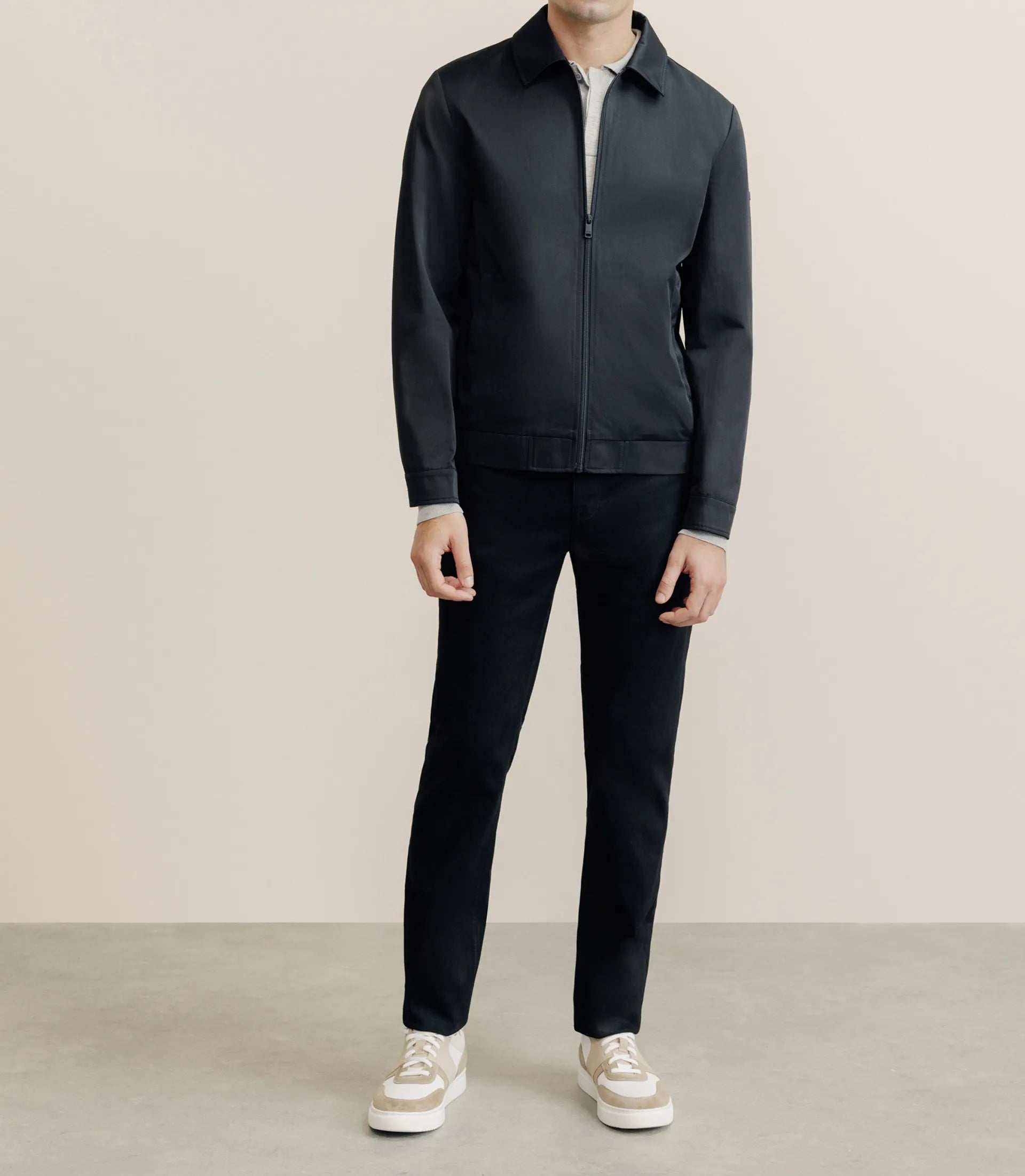 Blouson col chemise noir - IZAC