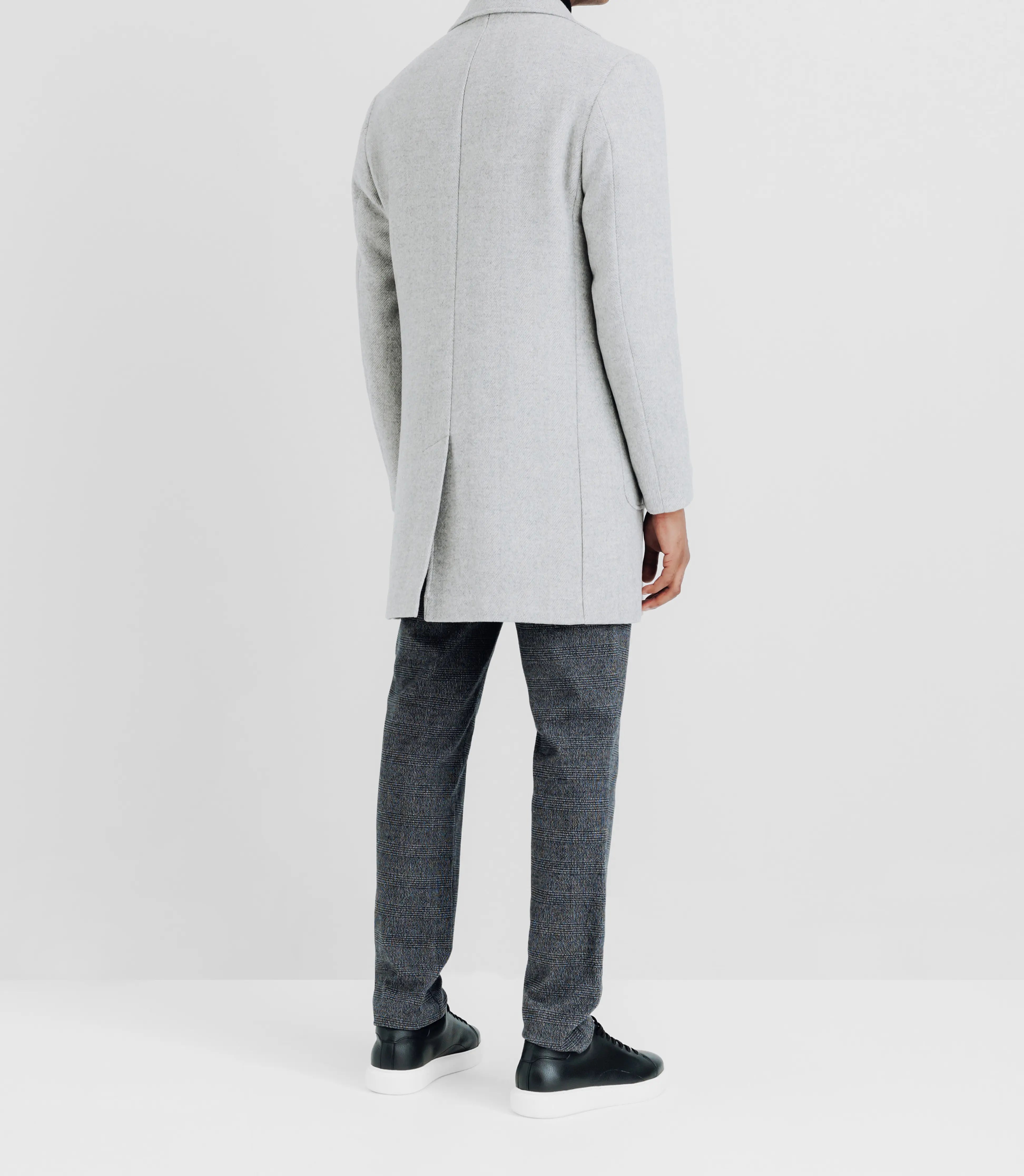 Manteau en laine avec boutons gris - IZAC