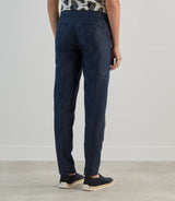 Pantalon casual avec cordon de serrage marine - IZAC