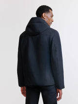 Black hooded jacket