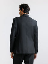Black double-breasted suit