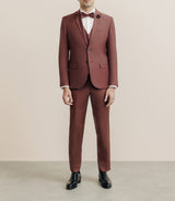 Costume 3 pièces terracotta