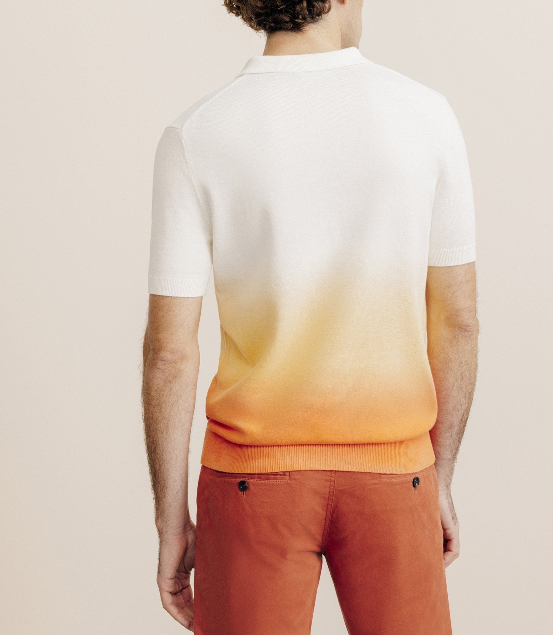 Pending degraded mesh polo shirt