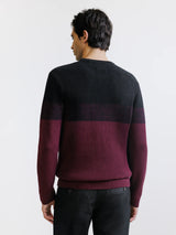 Pull col rond noir