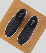 Basket en cuir marine