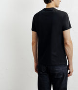 Black scoop-neck T-shirt