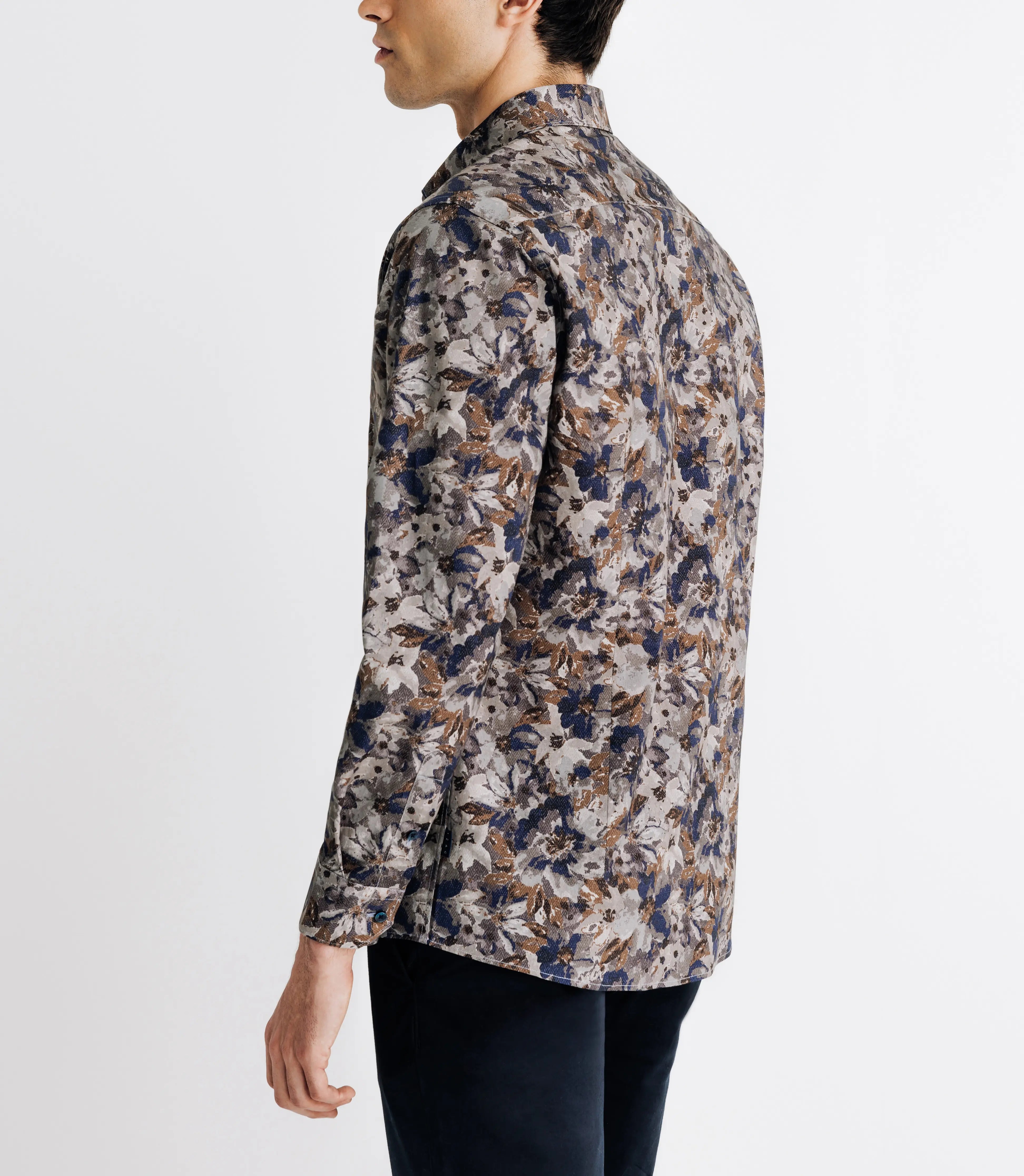 Chemise imprimée grise - IZAC