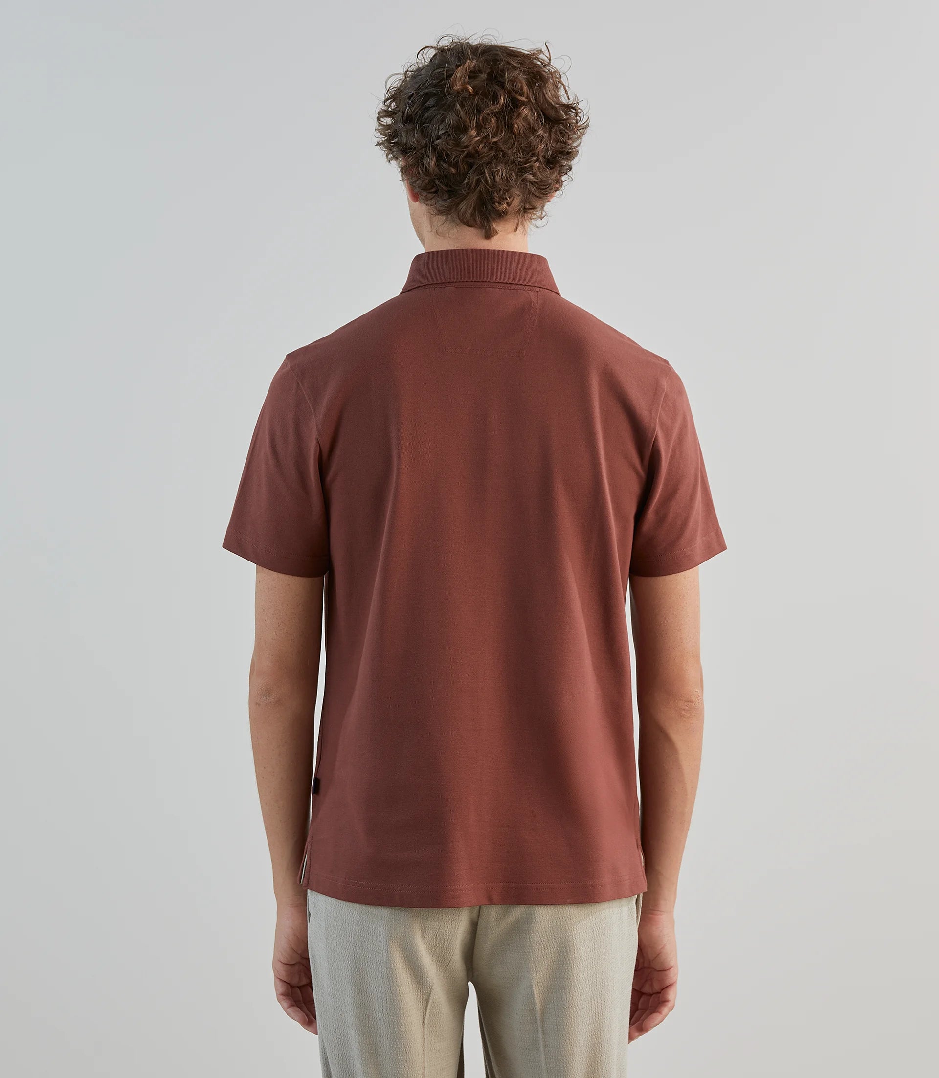 Polo piqué rouge bordeaux - IZAC