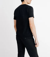 T-shirt col V noir - IZAC