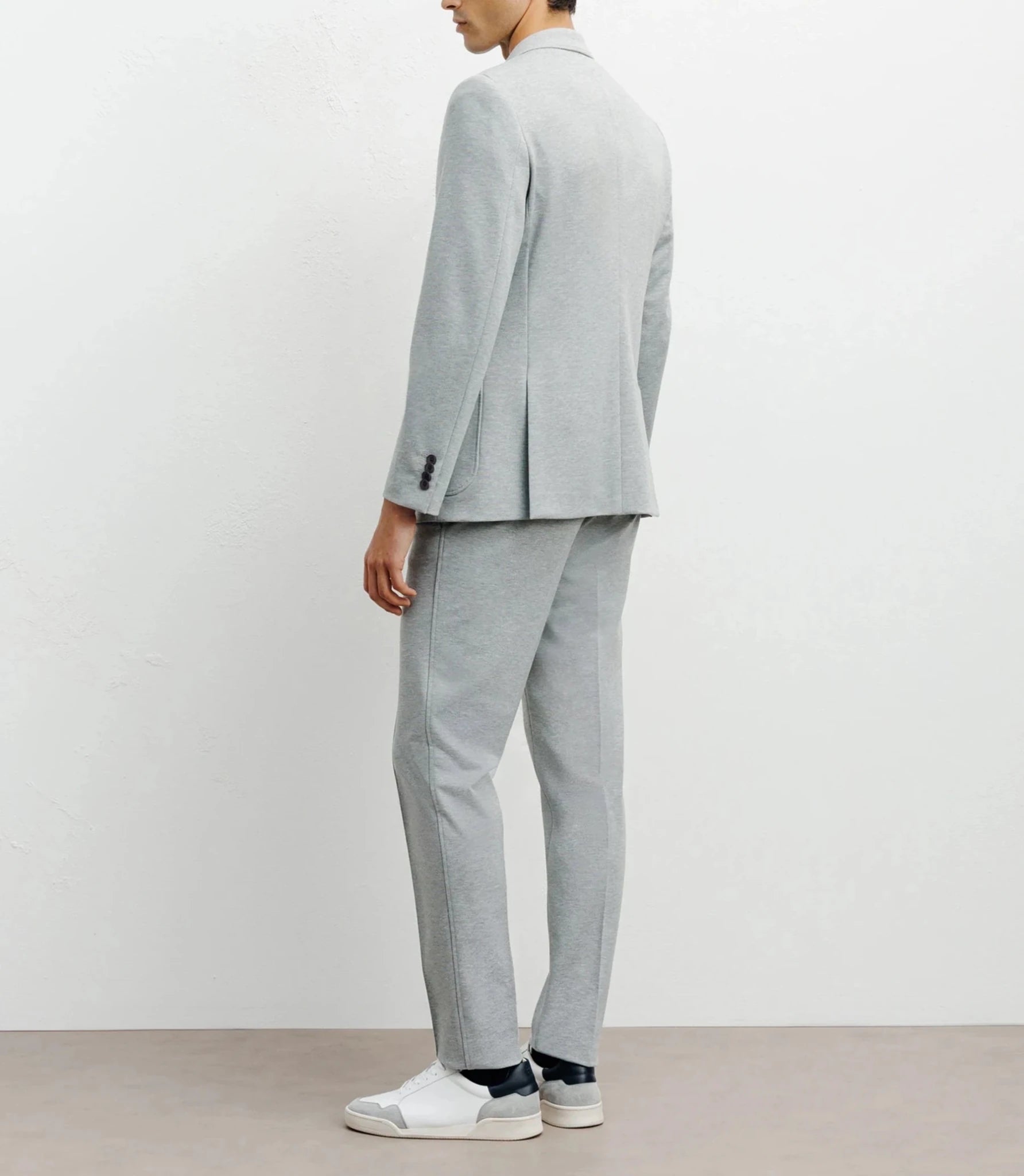 Grey 2-button knitted Ville jacket