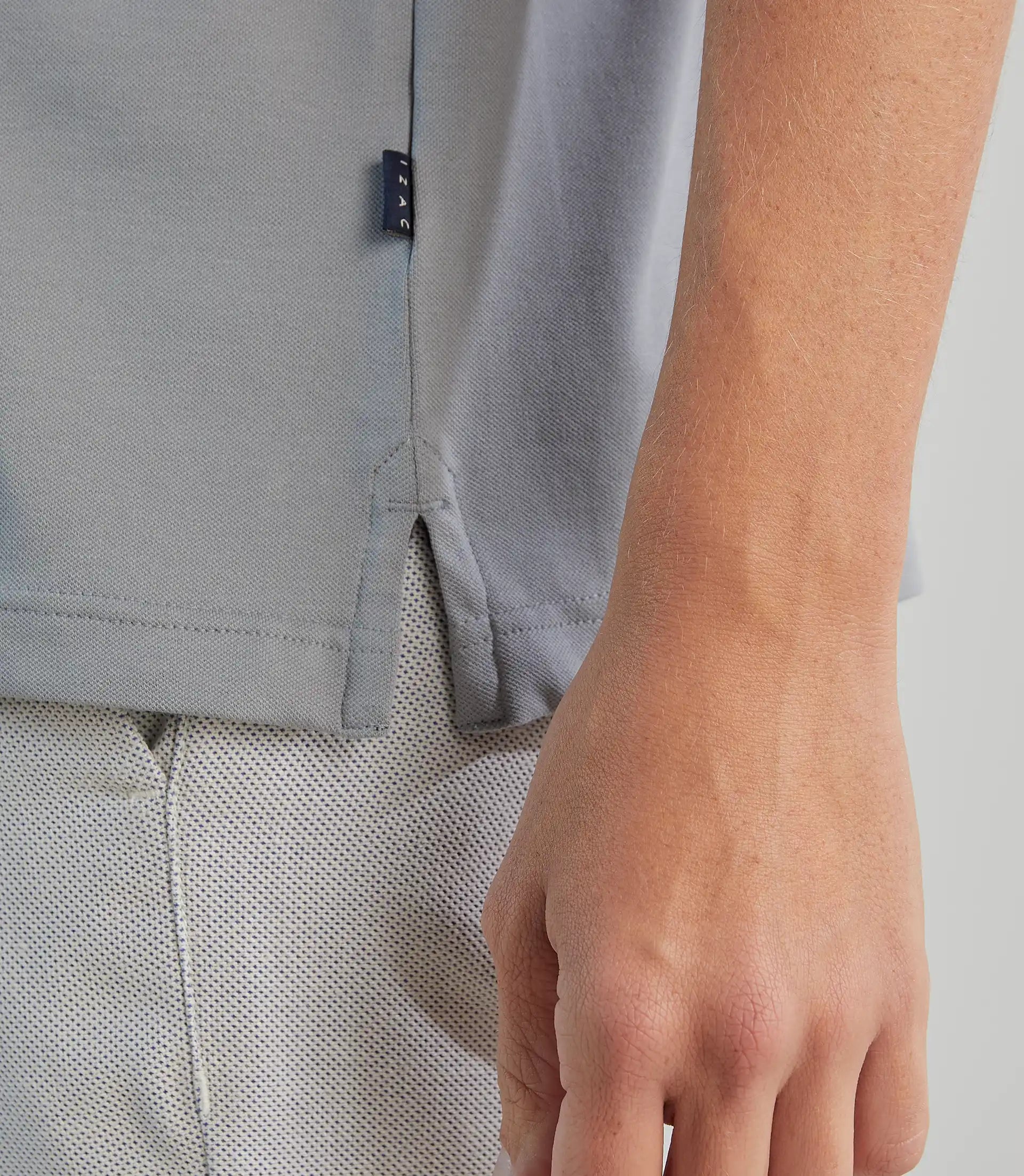 Polo piqué bleu gris clair - IZAC