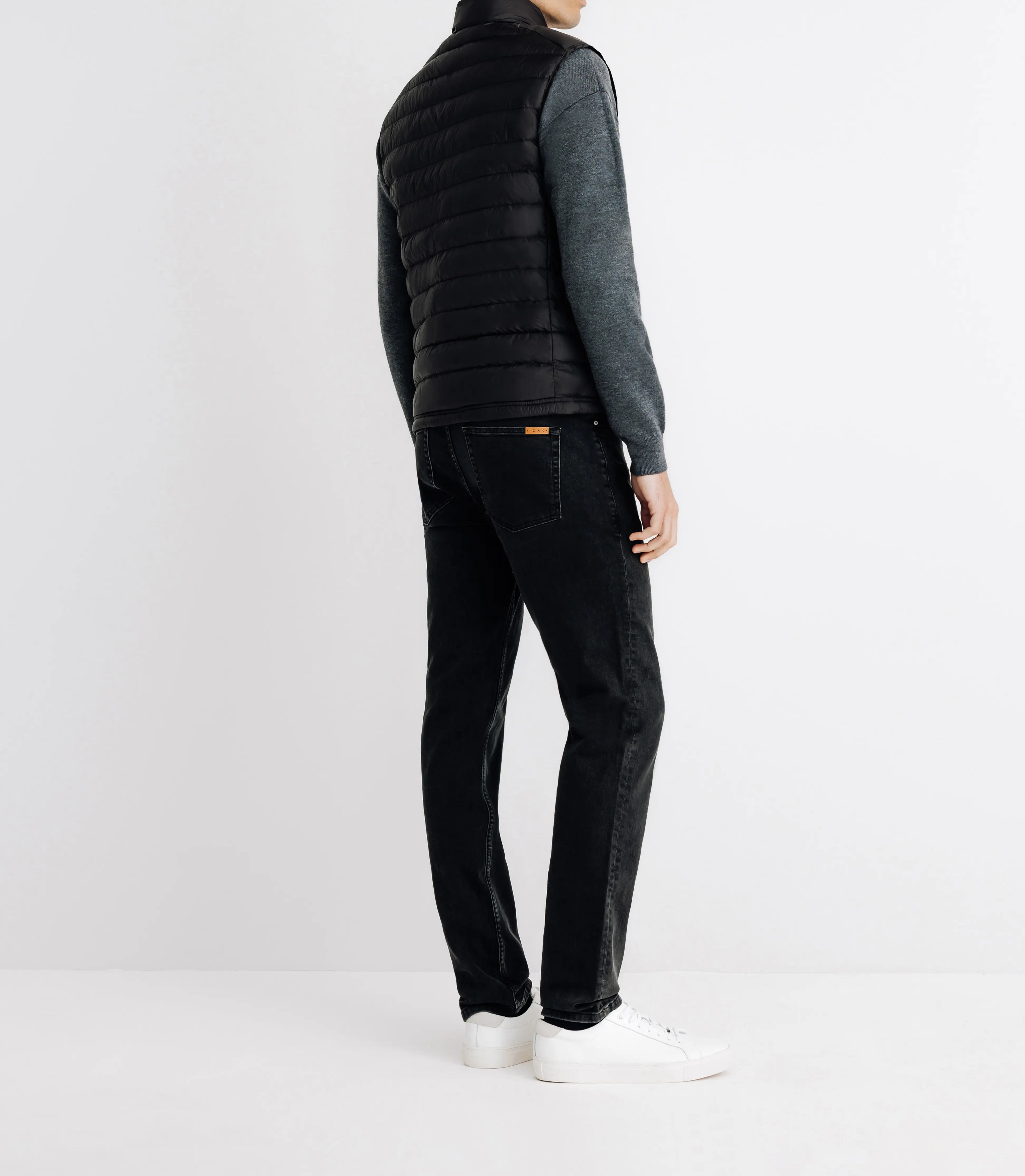 Doudoune sans manches à col montant noire - IZAC