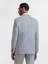 Costume 2 boutons 100% laine gris clair