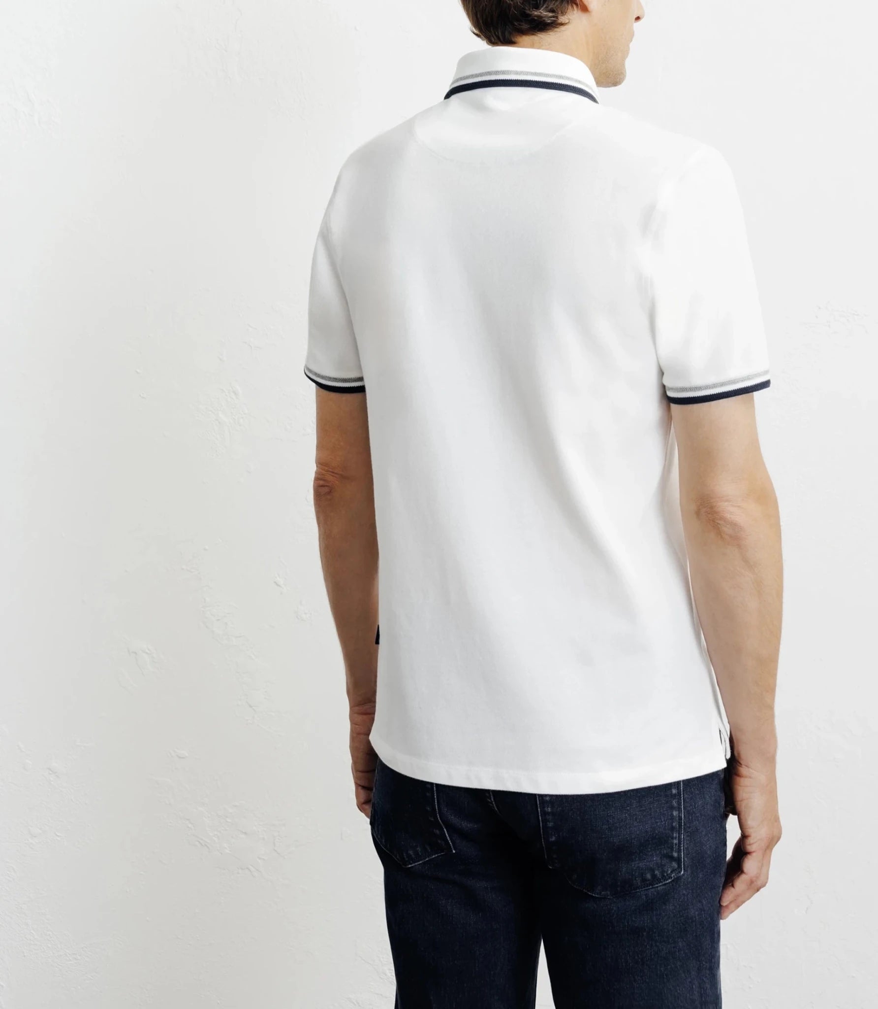 Polo piqué boutonné blanc - IZAC