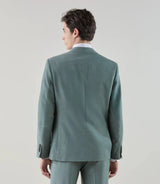 Costume 2 boutons en laine mélangée kaki