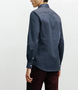 Chemise ville imprimée marine