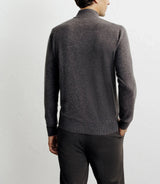 Pull col montant 100% cachemire marron