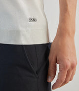 Polo col ouvert en maille écru - IZAC