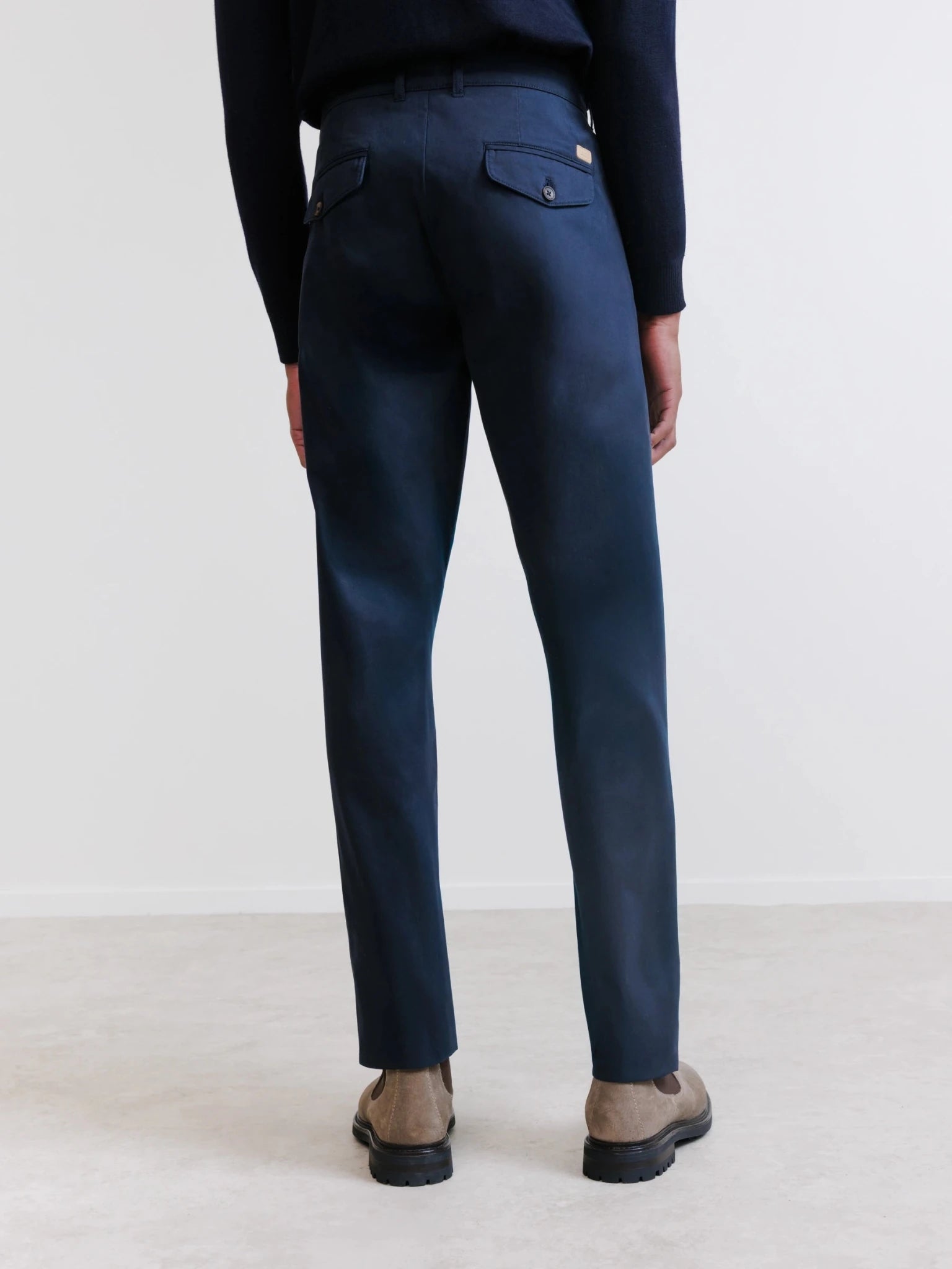 Pantalon chino à plis marine - IZAC
