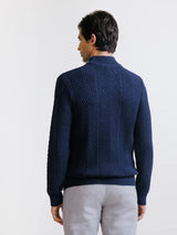 Pull col cheminée marine
