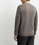 Taupe round-neck sweater