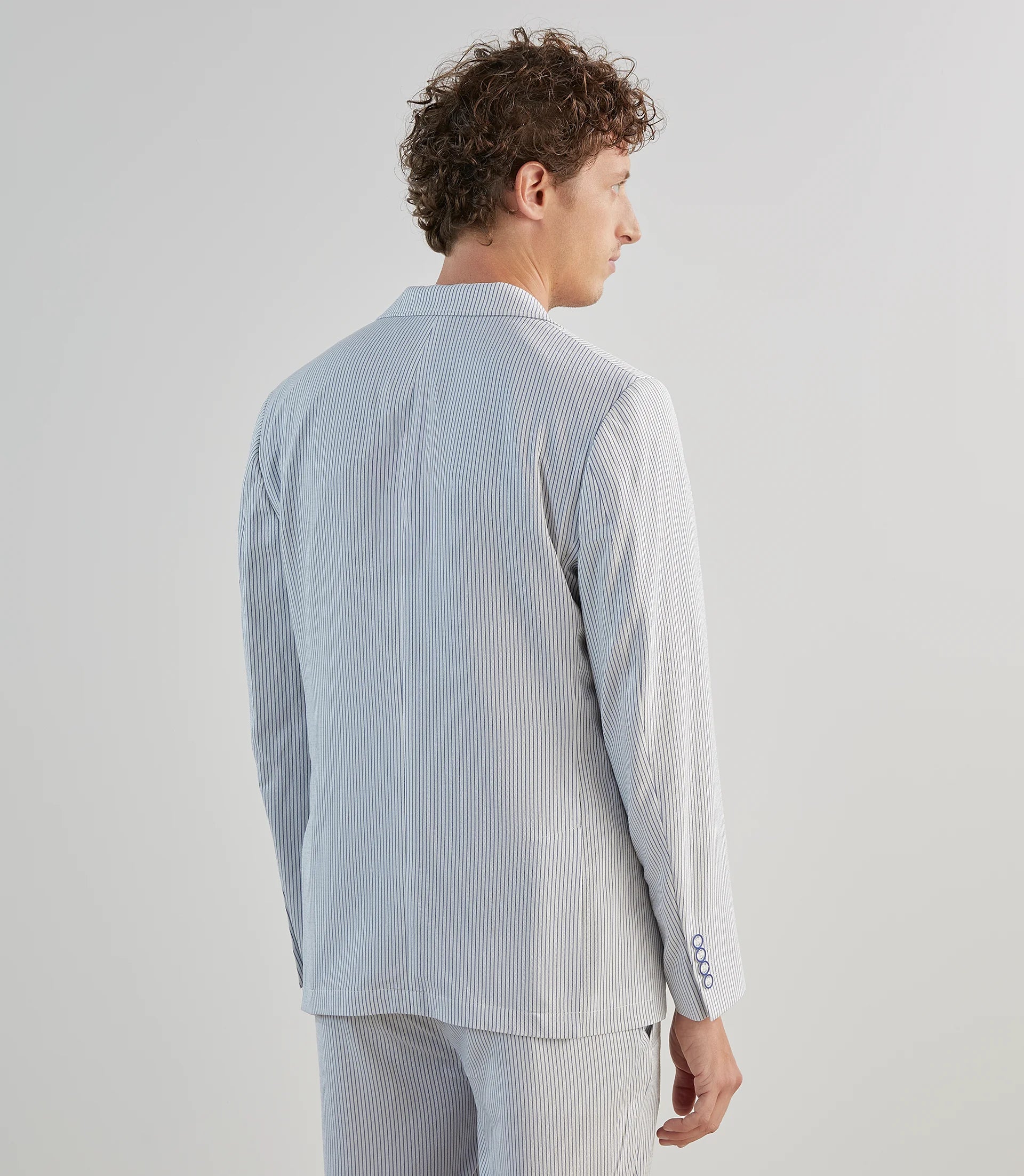 Veste ville seersucker bleu - IZAC