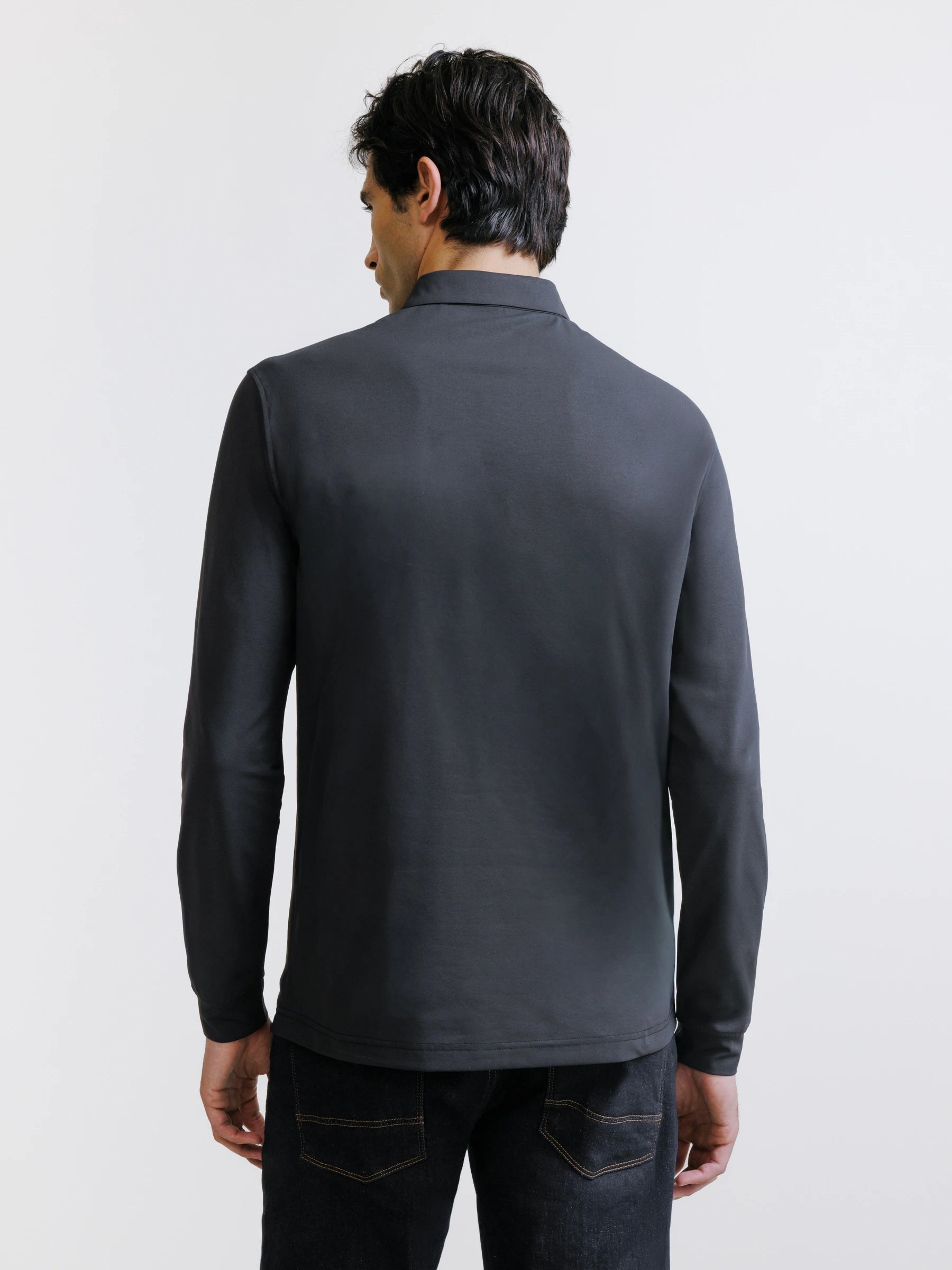 Polo non iron noir