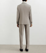 Costume 2 boutons taupe