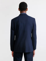 Navy blue double-breasted suit