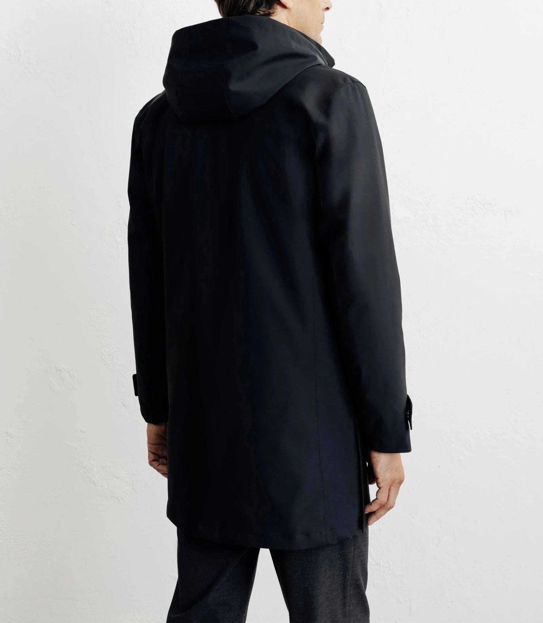 Lightweight black parka