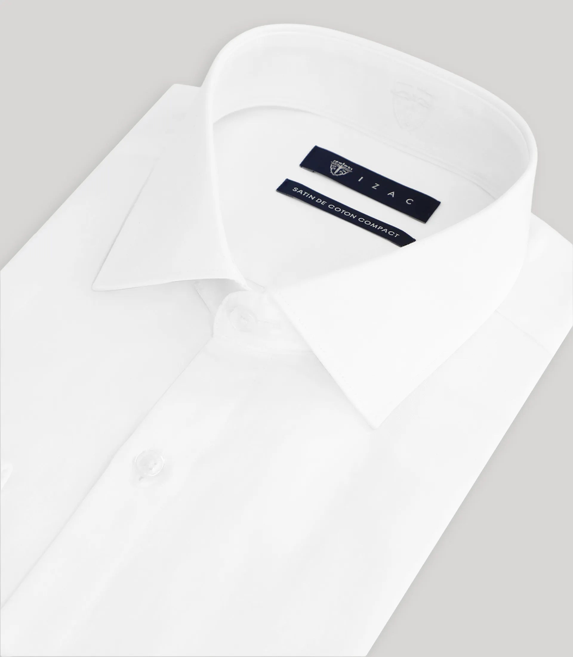 Chemise en satin de coton blanche - IZAC