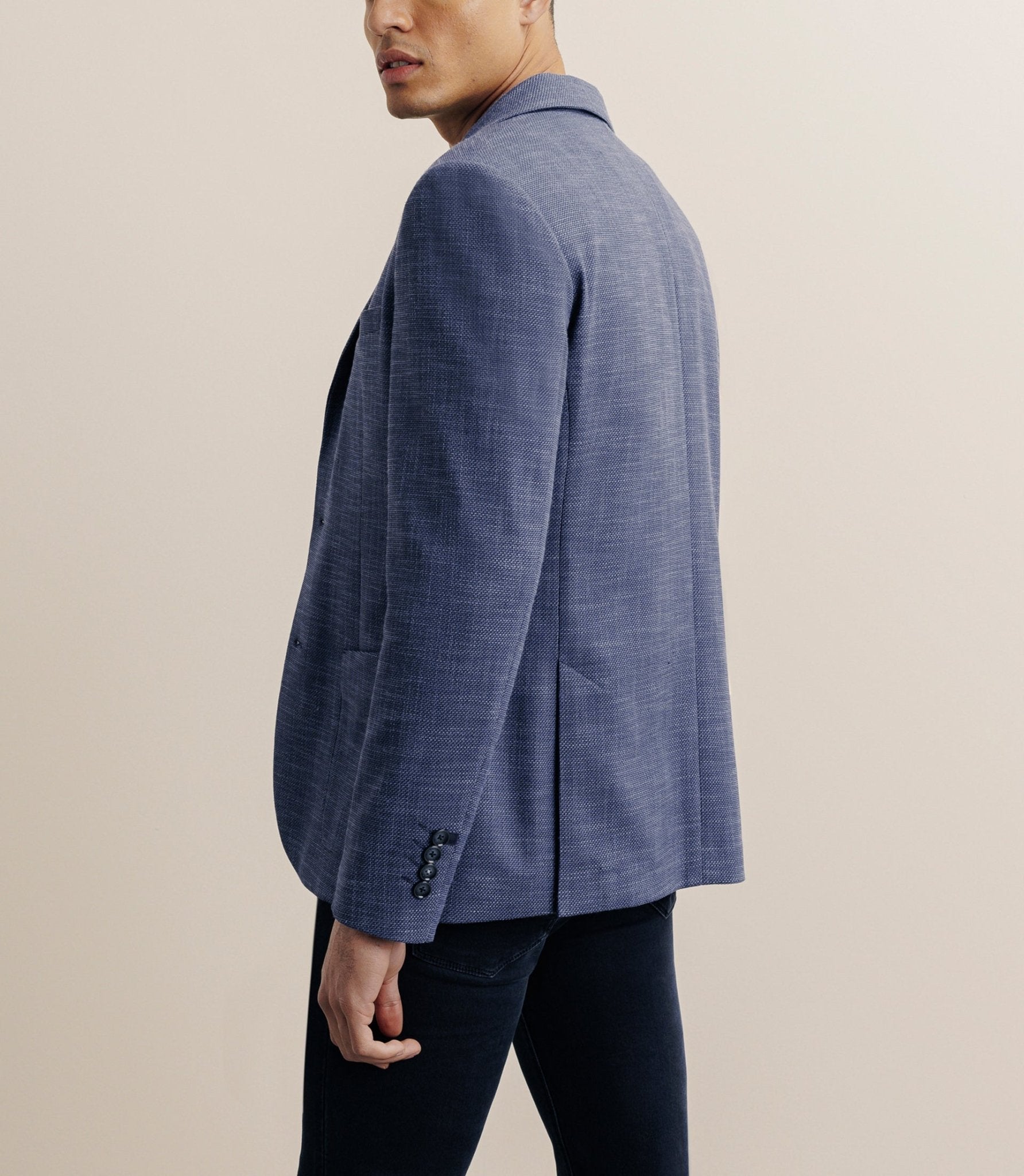 Veste casual 2 boutons bleue - IZAC