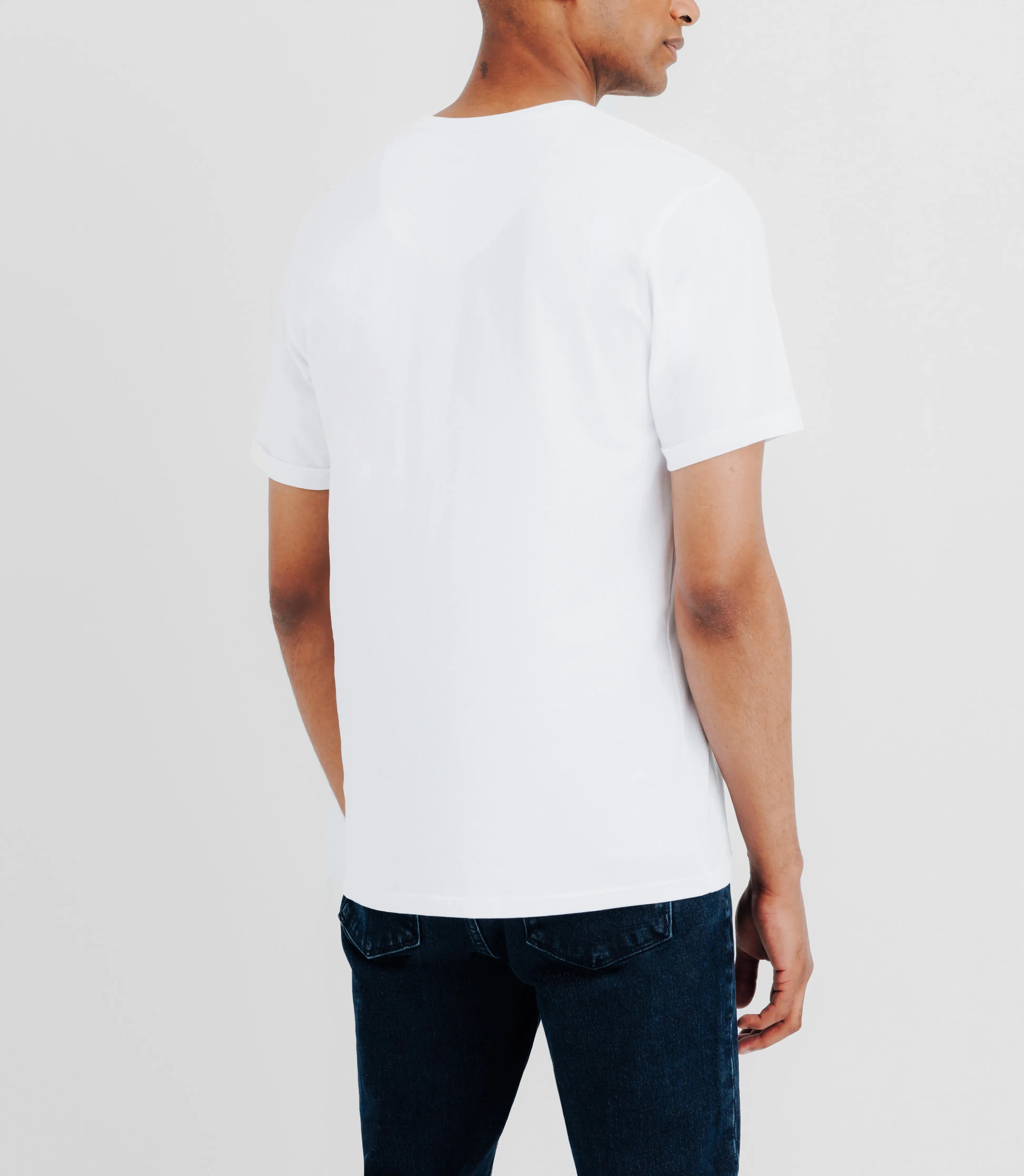 T-shirt col V blanc - IZAC